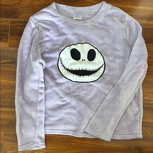 ❤️3 for $15!❤️ Disney Nightmare Before Christmas Lavender fuzzy pajama top Sz XL